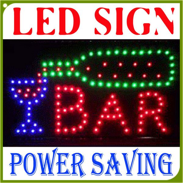 BRIGHT NEW LED BAR Neon SIGN open ANIMATE 220V~250V Bar  