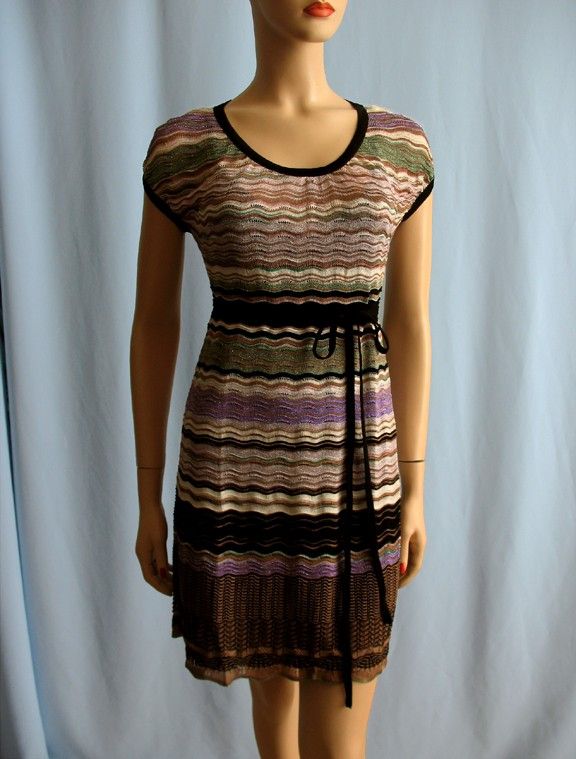 Missoni Knit Dress Wave Size Sz US 6 IT 42 NEW NWT  