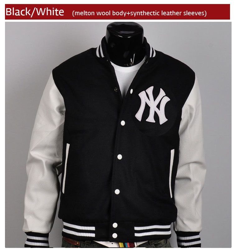 ny7 New york yankees custom logo baseball letterman varsity wool 