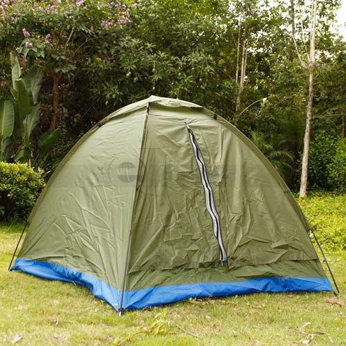 Outdoor Camping Folding Tent 4 Person Single Layer Vertical Door 