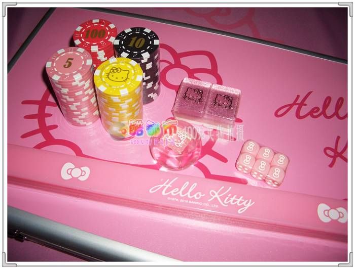 GIFT Hello KITTY Large Size Mahjong Game Pink Set  