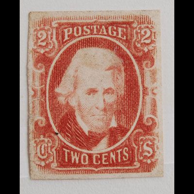 US CSA Confederate States of America #8a M 4 Margin Two Cents  