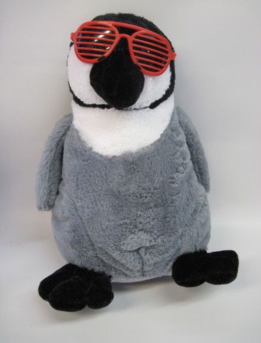 COOL PENGUIN W Shades IDEAL TOY 9 PLUSH STUFFED ANIMAL  