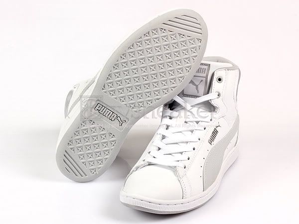 Puma First Round Super L Wns White/Gray High Tops Leather 2011 Casual 