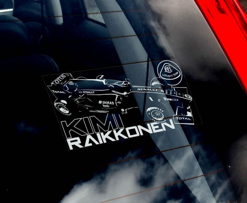   Raikkonen   F1 Car Window Sticker   Team Lotus 2012   n.Rally  