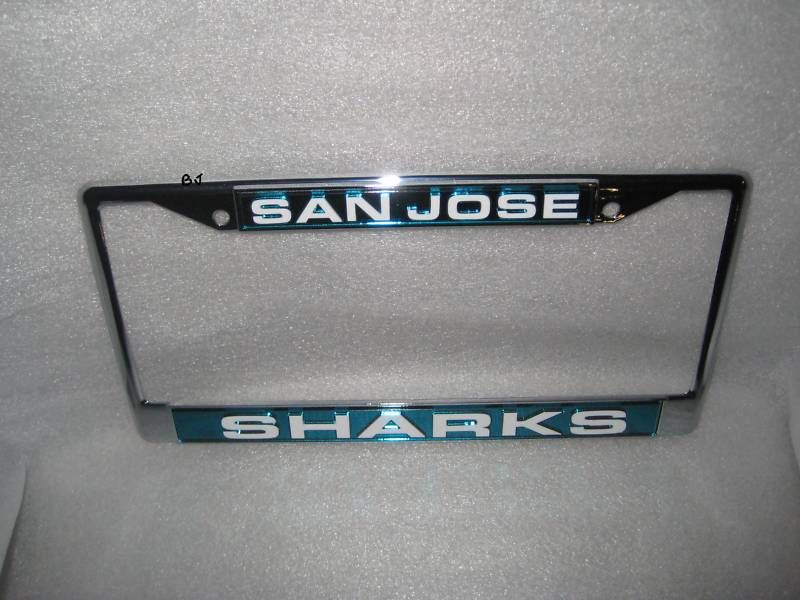 San Jose Sharks LASER CHROME license plate FRAME  