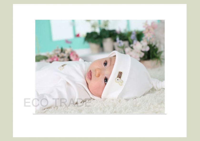 100% organic cotton baby knot cap for baby shower gift★  