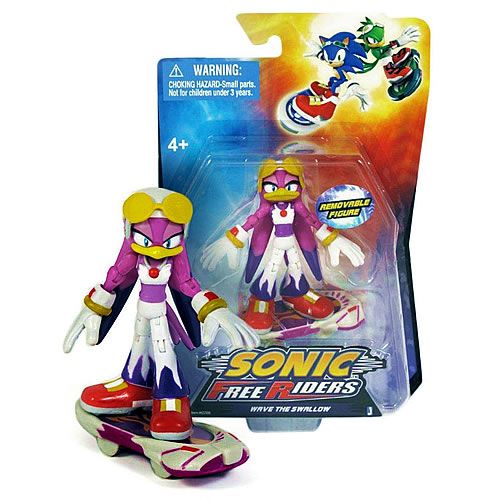 Sonic Free Riders WAVE THE SWALLOW Action Figure with Skateboard 