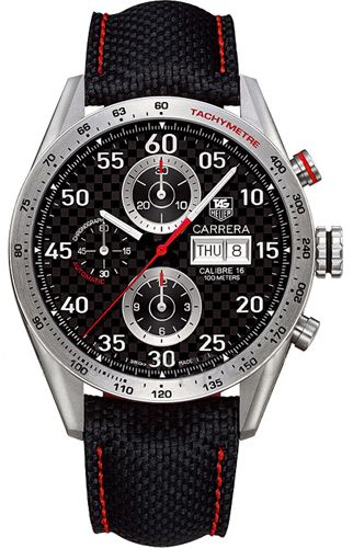 TAG HEUER CARRERA TITANIUM CARBON FIBER WATCH CV2A80  