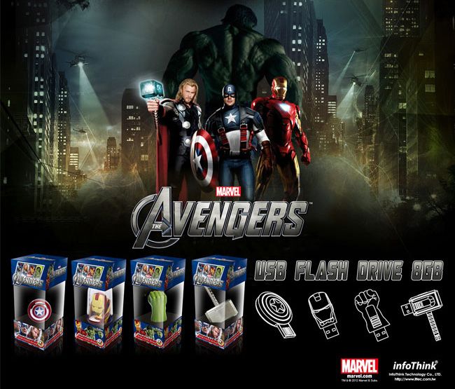 AVENGERS USB Flash Drive Ironman Mask 8GB NEW  