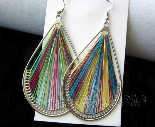 Drop Handmade Thread Earring Many Colors Available 3.3  