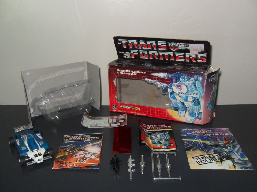 transformers g1 mirage 100% complete with box  